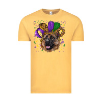 Vintage Mustard mardi gras hat german shepherd Vintage Tee - RanaPortraitStore