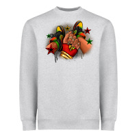 Heather Grey Juneteenth black girl sneakers Heavyweight Sweatshirt - RanaPortraitStore