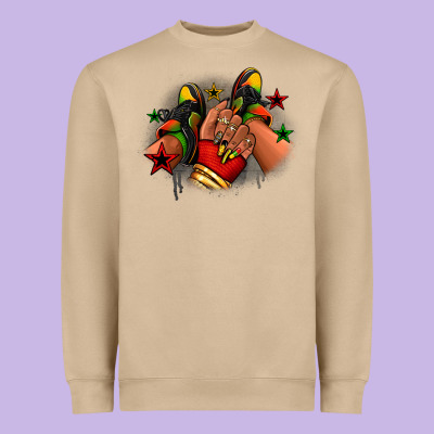Heavyweight Sweatshirt Juneteenth black girl sneakers