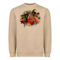 Mushroom Juneteenth black girl sneakers Heavyweight Sweatshirt - RanaPortraitStore
