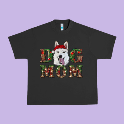 Christmas  White Shepherd Dog Mom Urban Heavy Tee Designed By Ranaportraitstore