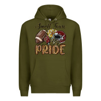 Army Green small town big pride maroon yellow Premium Hoodie - MaliasSmallBusiness