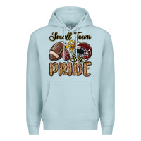Blue Mist small town big pride maroon yellow Premium Hoodie - MaliasSmallBusiness