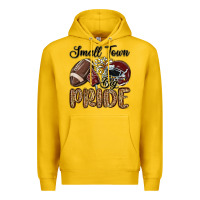Lemon small town big pride maroon yellow Premium Hoodie - MaliasSmallBusiness