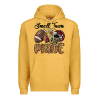 Mustard small town big pride maroon yellow Premium Hoodie - MaliasSmallBusiness