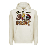 Oatmeal Heather small town big pride maroon yellow Premium Hoodie - MaliasSmallBusiness