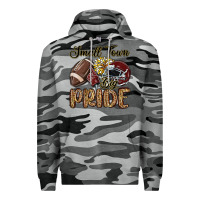 Slate Camo small town big pride maroon yellow Premium Hoodie - MaliasSmallBusiness
