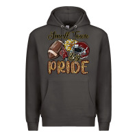 Smoke small town big pride maroon yellow Premium Hoodie - MaliasSmallBusiness