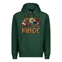 Sports Green small town big pride maroon yellow Premium Hoodie - MaliasSmallBusiness