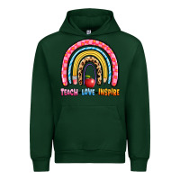 Forest Green teach love inspire rainbow Urban Hoodie - Artiststas