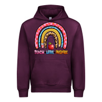 Mauve Wine teach love inspire rainbow Urban Hoodie - Artiststas