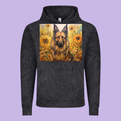 German Shepherd Vintage Hoodie Designed By Unal Design