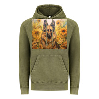 Vintage Olive german shepherd Vintage Hoodie - Unal Design