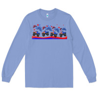 Colony Blue american truck libbey glass Long Sleeve Tee - HRA Design Shop