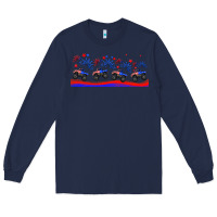 Navy american truck libbey glass Long Sleeve Tee - HRA Design Shop