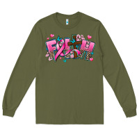 Army Green cancer faith cross Long Sleeve Tee - AdoDesignShop