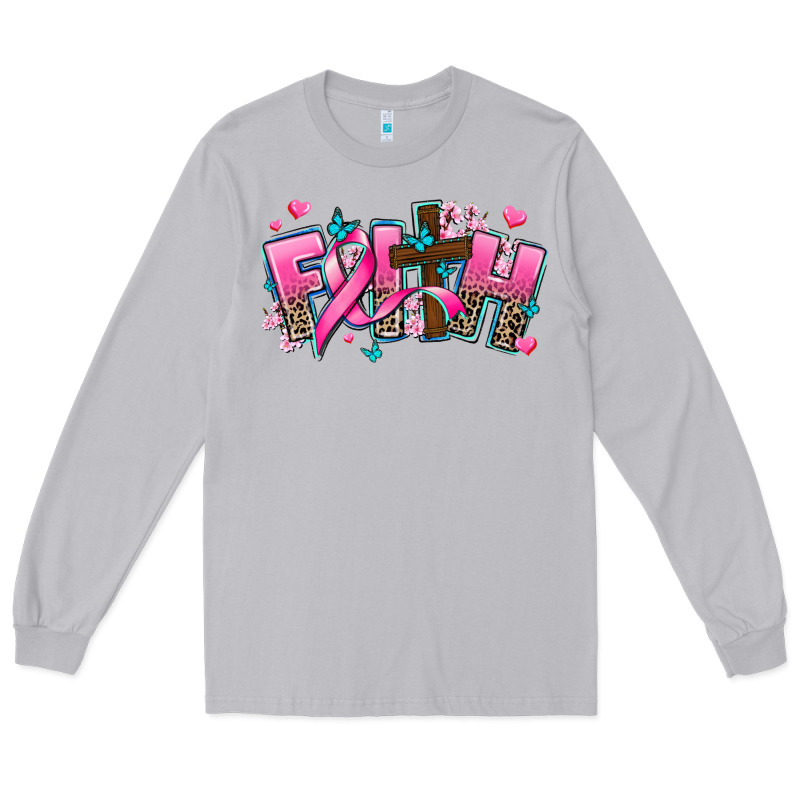 Cancer Faith Cross Long Sleeve Tee by AdoDesignShop | Teevron