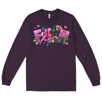 Plum cancer faith cross Long Sleeve Tee - AdoDesignShop