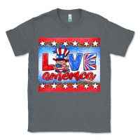Charcoal Heather love america gnome Classic Tee - HRA Design Shop
