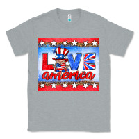 Heather Grey love america gnome Classic Tee - HRA Design Shop