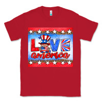 Red love america gnome Classic Tee - HRA Design Shop