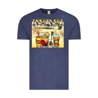 Vintage Denim bus driver coffee cups Vintage Tee - Zillion Design Studio