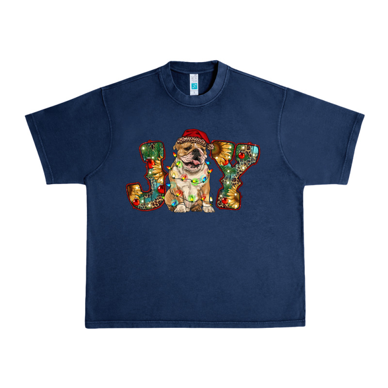 Bulldog Christmas Joy Urban Heavy Tee by RanaPortraitStore | Teevron