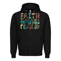 Black faith over fear Zipper Hoodie - JahusDesignShop
