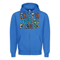 True Royal faith over fear Zipper Hoodie - JahusDesignShop