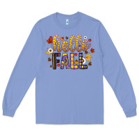 Colony Blue hello fall Long Sleeve Tee - CowhideDigitalArt