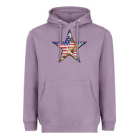 Lavender American Flag Star Heavyweight Hoodie - LillyAllenDesigns