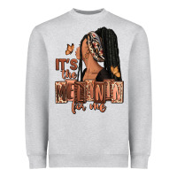 Heather Grey It's the melanin for me Heavyweight Sweatshirt - RanaPortraitStore