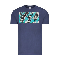 Vintage Denim cowhide glitter  cup Vintage Tee - BarkalooDesign