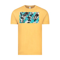 Vintage Mustard cowhide glitter  cup Vintage Tee - BarkalooDesign