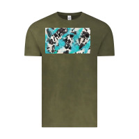 Vintage Olive cowhide glitter  cup Vintage Tee - BarkalooDesign
