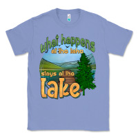 Colony Blue what happens at the lake stays at the lake Classic Tee - HRA Design Shop