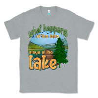 Heather Grey what happens at the lake stays at the lake Classic Tee - HRA Design Shop