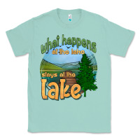 Seafoam what happens at the lake stays at the lake Classic Tee - HRA Design Shop