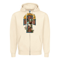 Sandshell leopard cross  sunflower Zipper Hoodie - JahusDesignShop