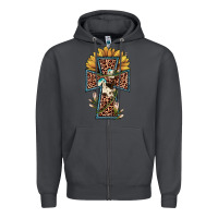Smoke leopard cross  sunflower Zipper Hoodie - JahusDesignShop