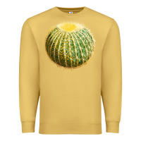 Antique Gold golden barrel cactus Premium Sweatshirt - LillyAllenDesigns