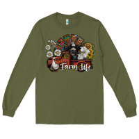 Army Green farm life Long Sleeve Tee - SublimationCraftShop