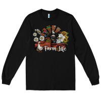 Black farm life Long Sleeve Tee - SublimationCraftShop