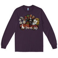 Plum farm life Long Sleeve Tee - SublimationCraftShop