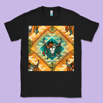 Native American Aztec Seamless Pattern Classic Tee Designed By Bundleandbundleshop