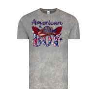 Cloud Rock American boy with cowboy Vintage Tee - texasbilliewilder