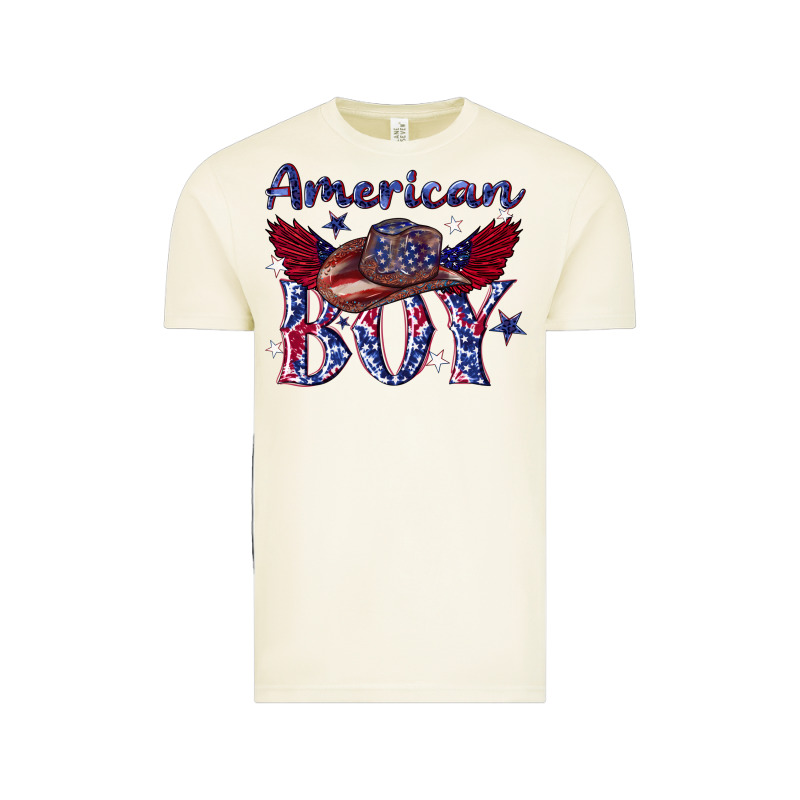 American Boy With Cowboy Vintage Tee by texasbilliewilder | Teevron