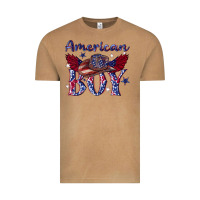 Vintage Camel American boy with cowboy Vintage Tee - texasbilliewilder