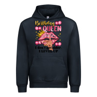 Navy birthday queen i dont get older i level up Urban Hoodie - Artiststas