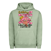 Pigment Oil Green birthday queen i dont get older i level up Urban Hoodie - Artiststas